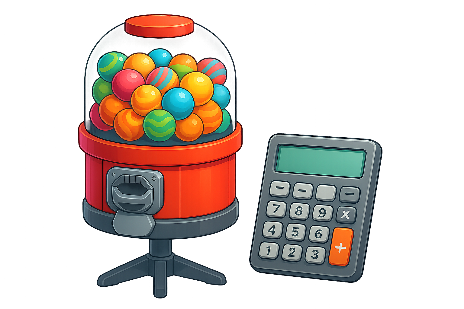Máquina de bolinha com calculadora